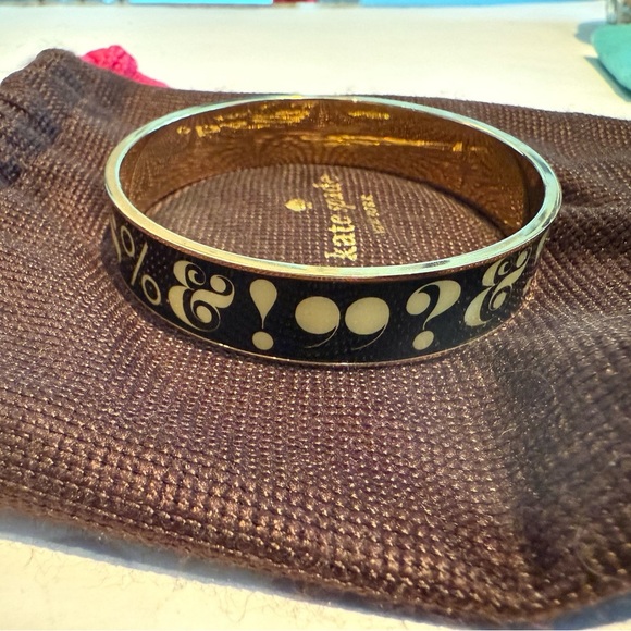 kate spade Jewelry - Kate Spade Black and Gold Bangle